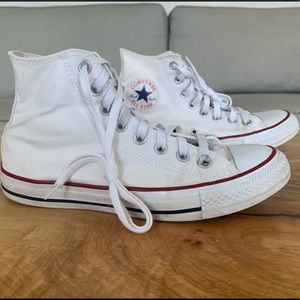 White High-top Converse